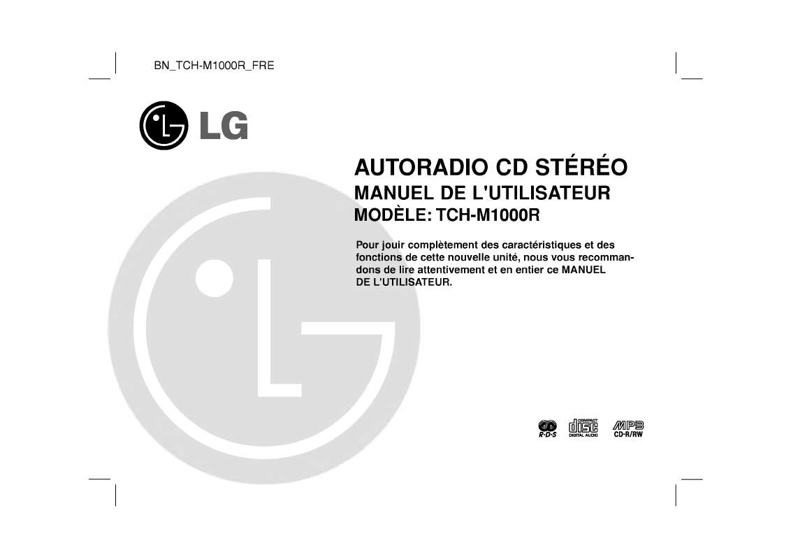 Guide utilisation LG TCH-M1000R  de la marque LG
