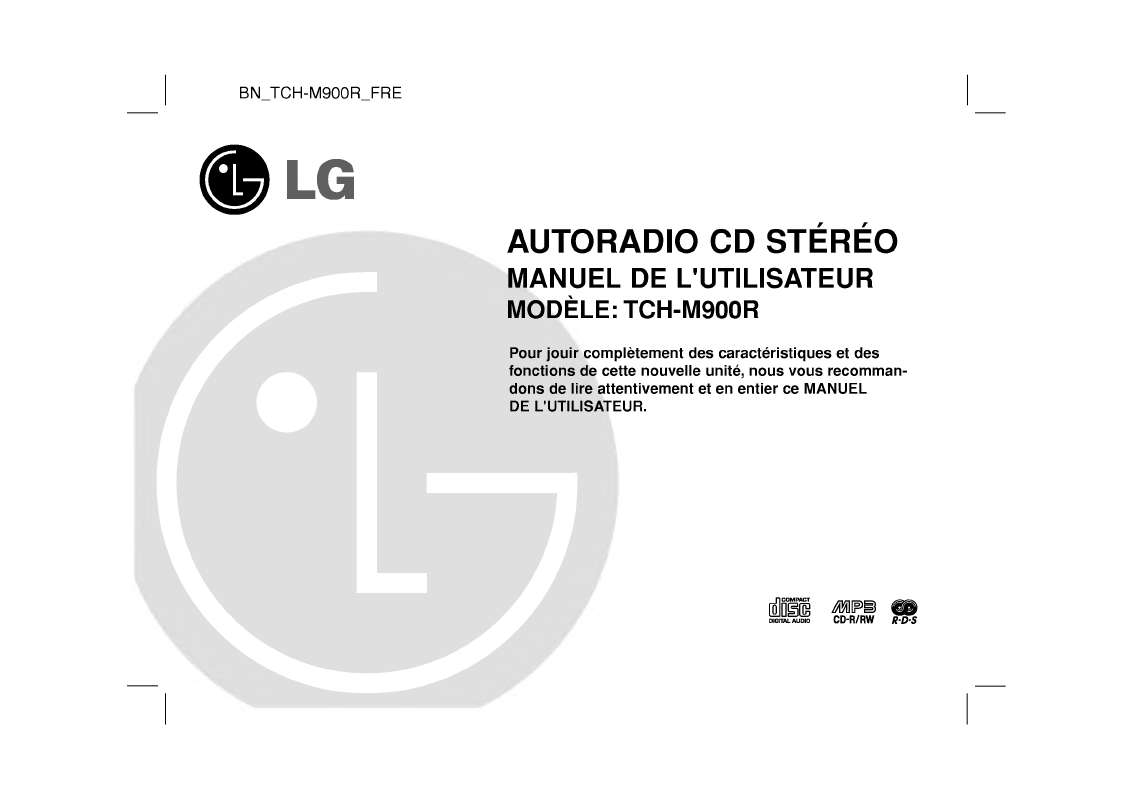 Guide utilisation LG TCH-M900R  de la marque LG