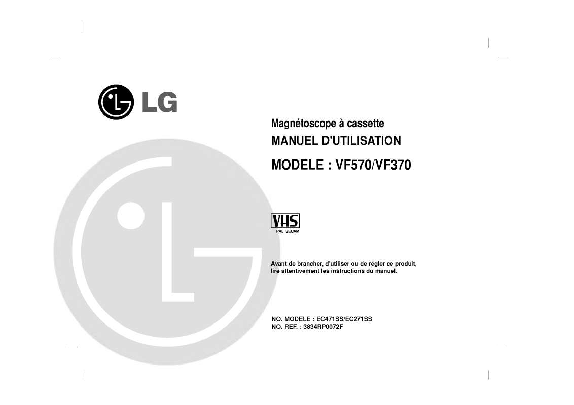 Guide utilisation LG VF370  de la marque LG