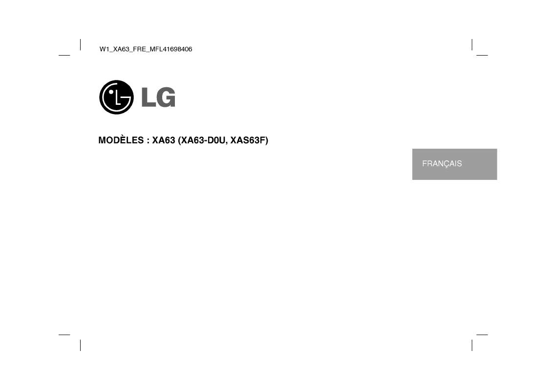 Guide utilisation LG XA63  de la marque LG