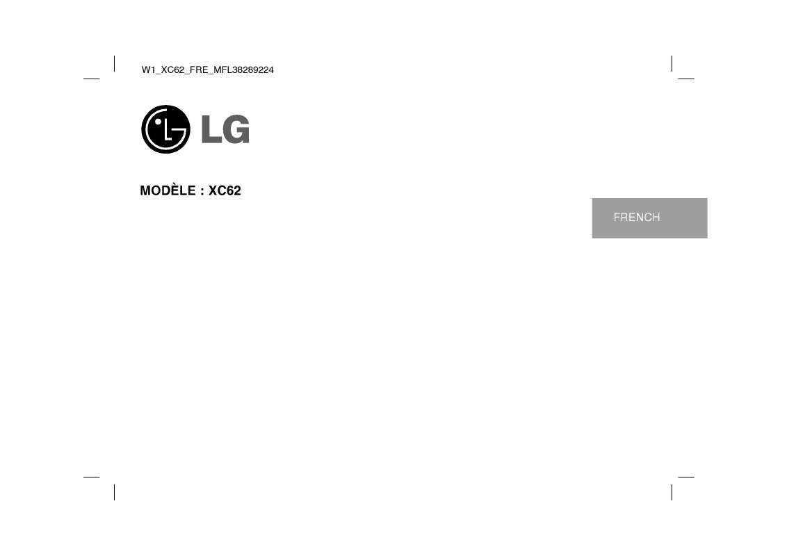 Guide utilisation LG XC62  de la marque LG