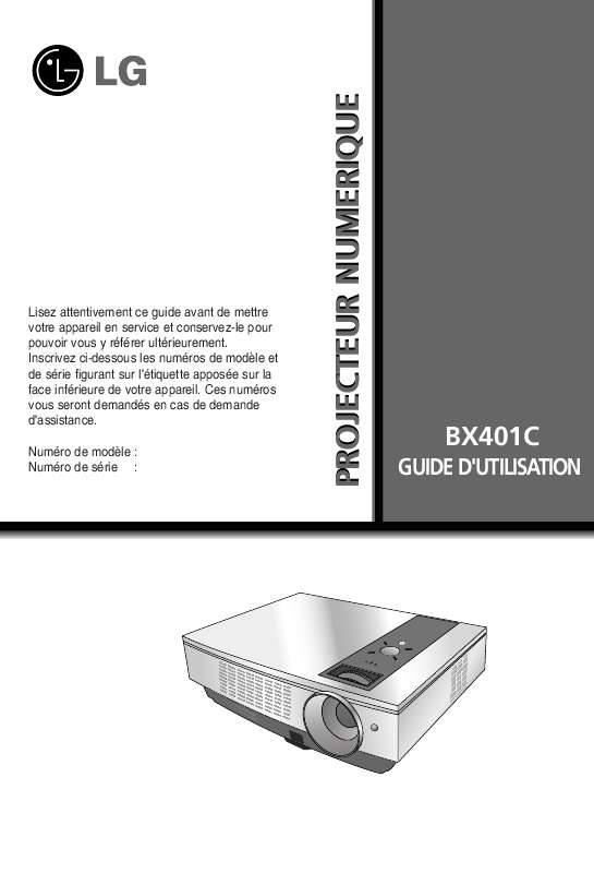 Guide utilisation LG BX401C  de la marque LG