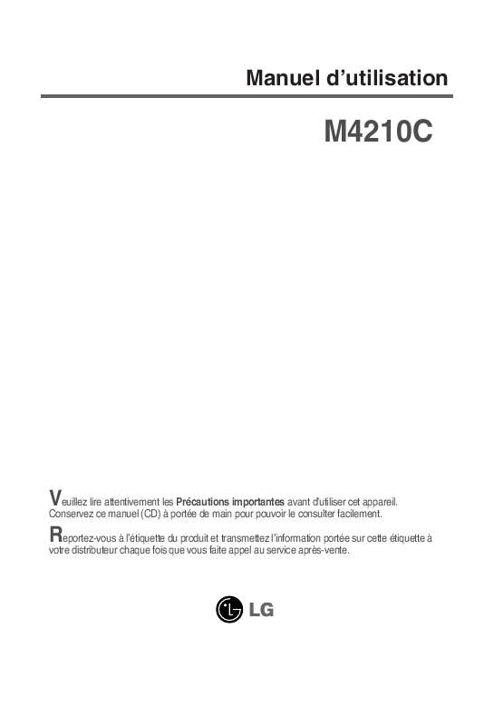 Guide utilisation LG M4210C  de la marque LG