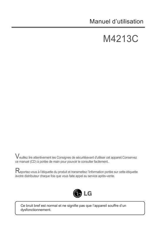 Guide utilisation LG M4213CCBA  de la marque LG