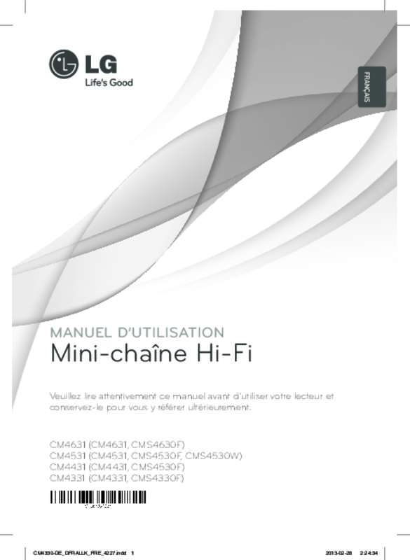 Guide utilisation LG CM4331  de la marque LG
