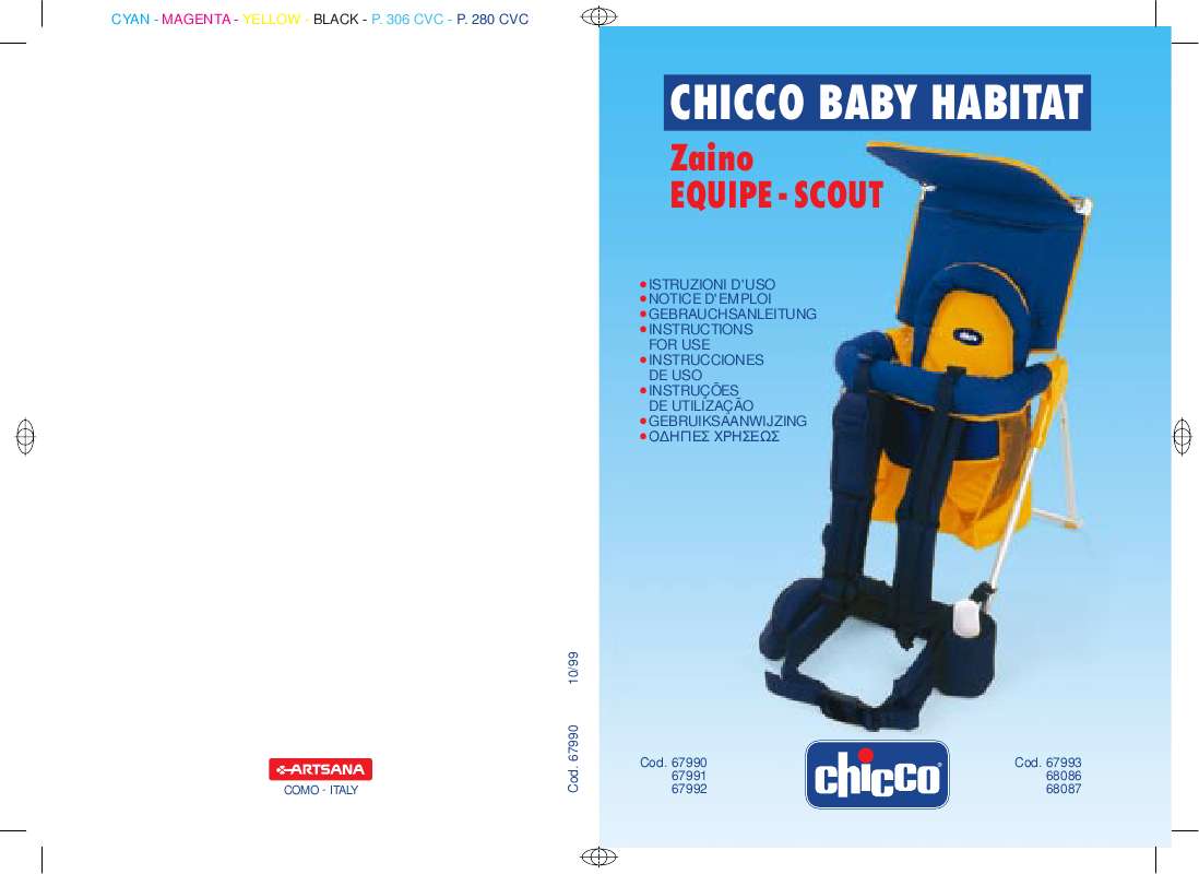 Guide utilisation  CHICCO EQUIPE -SCOUT  de la marque CHICCO