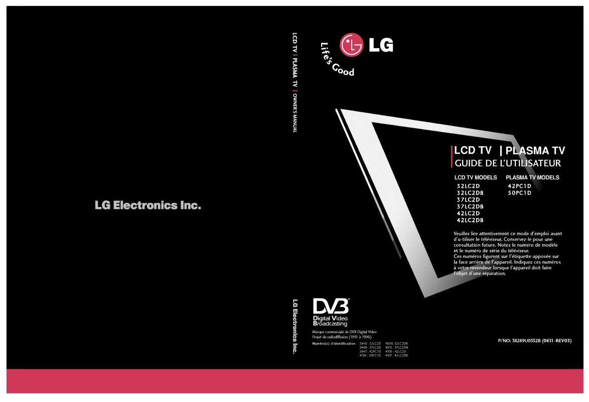 Guide utilisation LG 32LC2D  de la marque LG