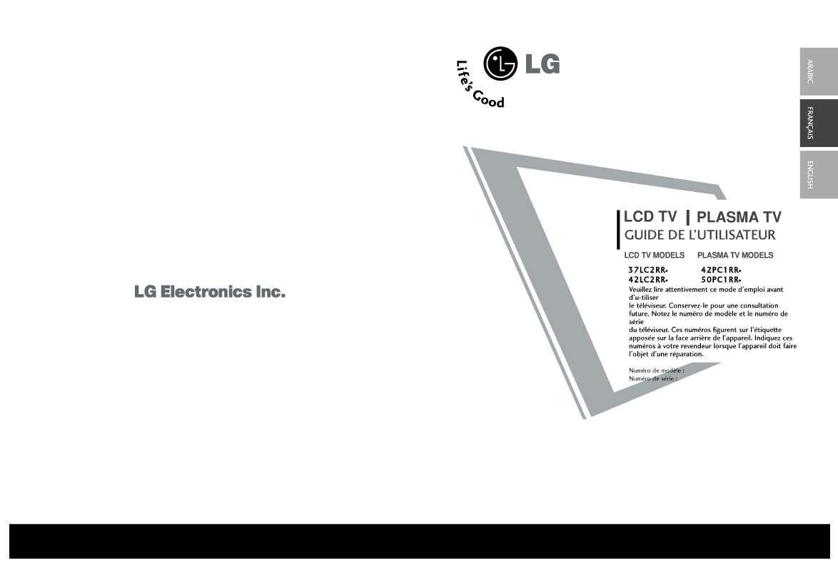 Guide utilisation LG 42LC2RR  de la marque LG