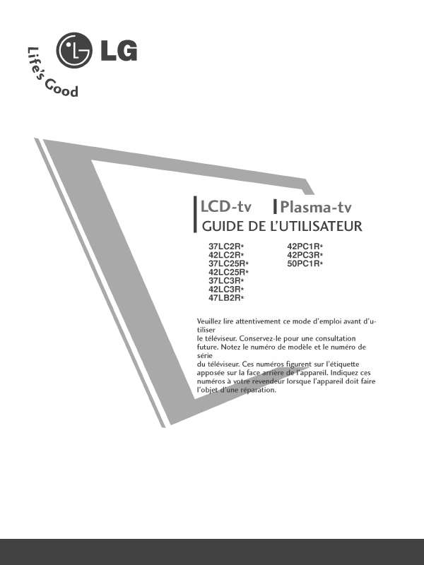 Guide utilisation LG 42LC3R  de la marque LG