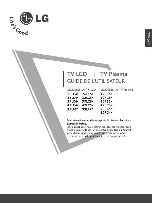 Guide utilisation LG 50PC56  de la marque LG