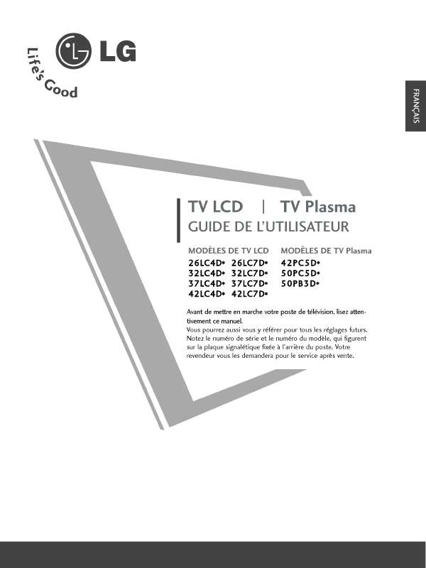 Guide utilisation LG 50PC5D1  de la marque LG