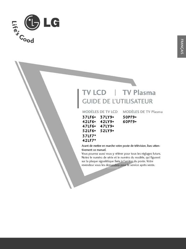 Guide utilisation LG 60PF95  de la marque LG