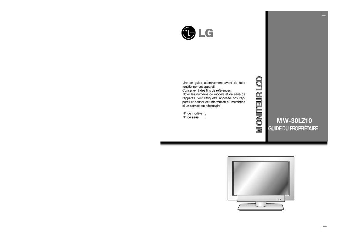Guide utilisation LG MW-30LZ10  de la marque LG