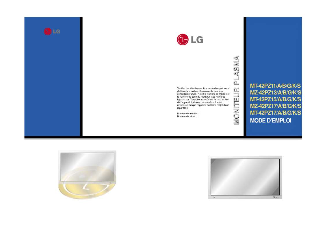 Guide utilisation LG MZ-42PZ17  de la marque LG