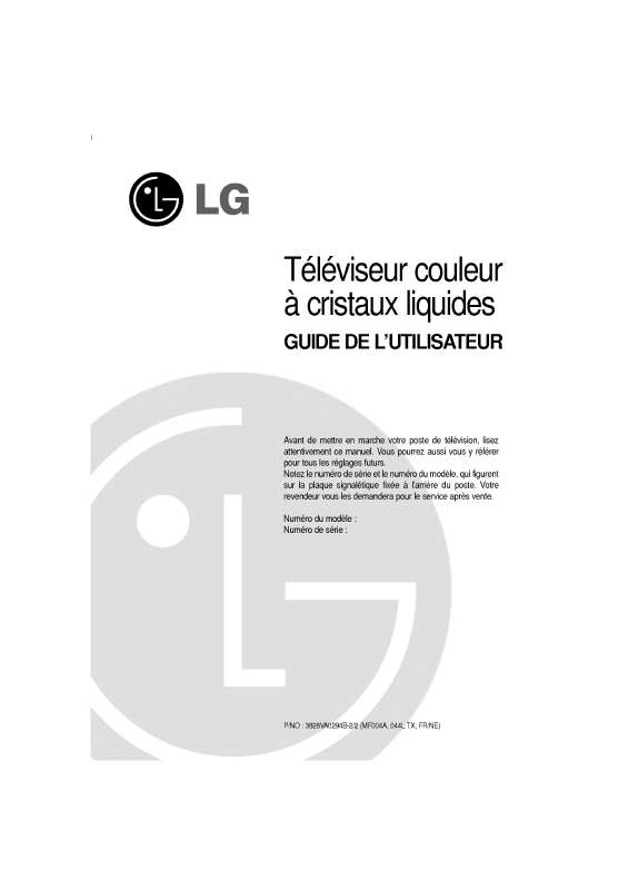 Guide utilisation LG RE-15LA30  de la marque LG