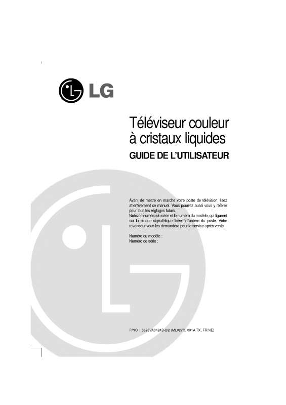 Guide utilisation LG RZ-23LZ20  de la marque LG