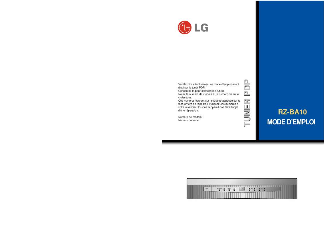 Guide utilisation LG RZ-BA10  de la marque LG