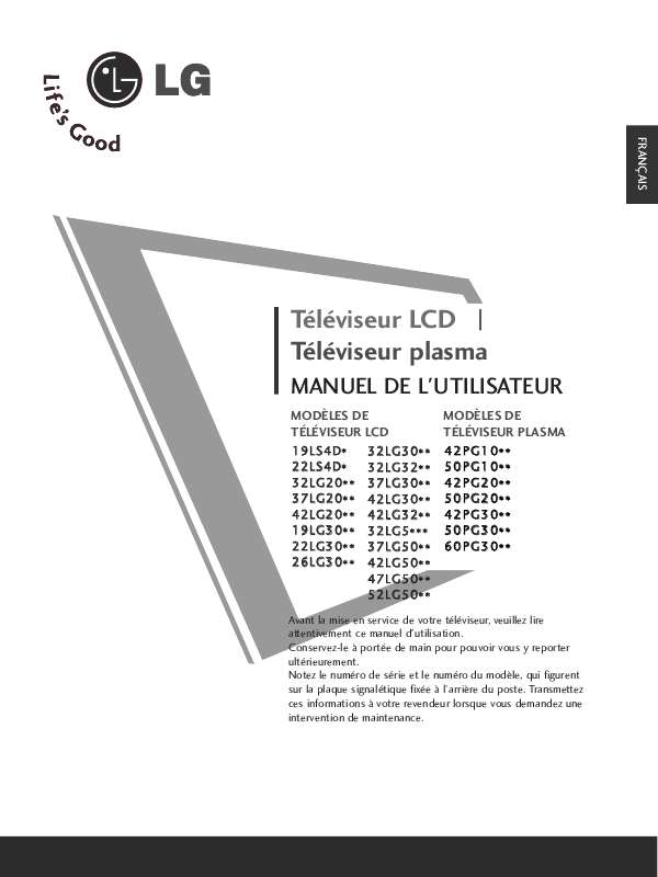 Guide utilisation LG 52LG5000.AEU  de la marque LG