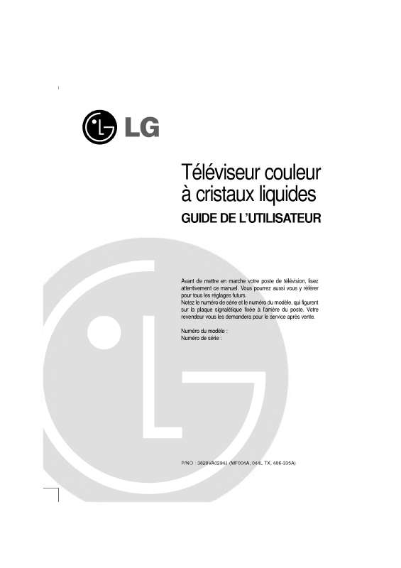Guide utilisation LG RL-15LA30  de la marque LG