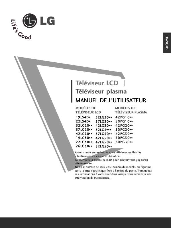 Guide utilisation LG 37LG2000.AET  de la marque LG