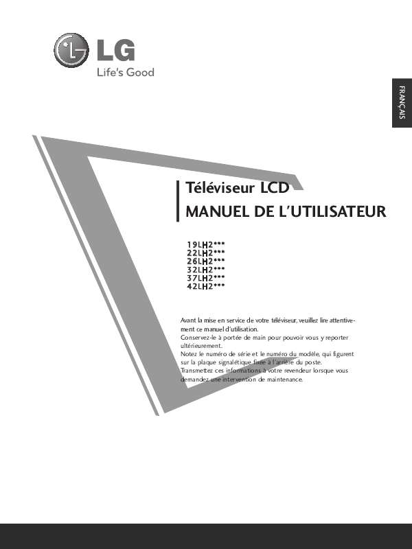 Guide utilisation LG 19LH250C  de la marque LG