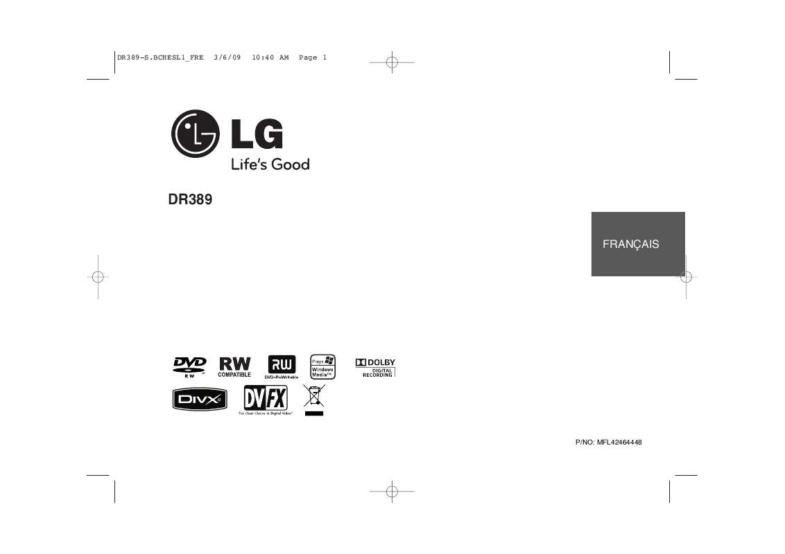 Guide utilisation LG DR389  de la marque LG