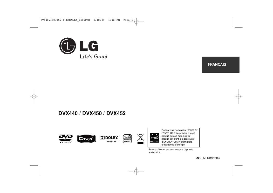 Guide utilisation LG DVX-440  de la marque LG