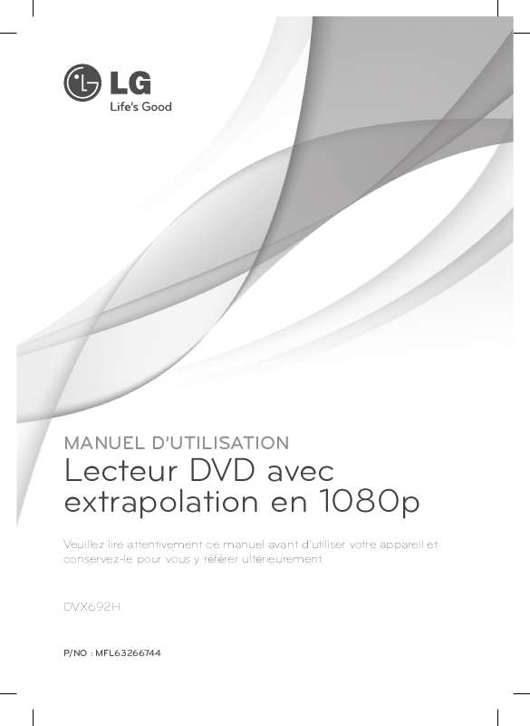 Guide utilisation LG DVX692H  de la marque LG