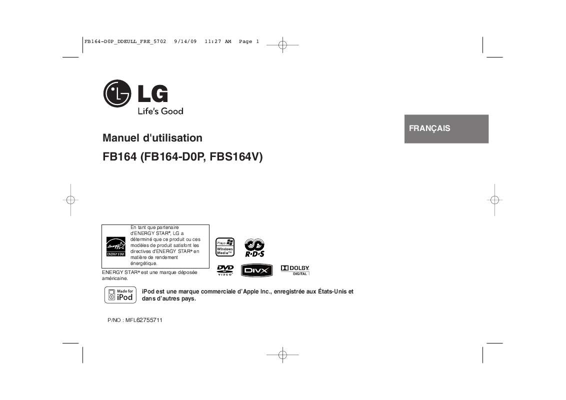Guide utilisation LG FB164-D0P  de la marque LG