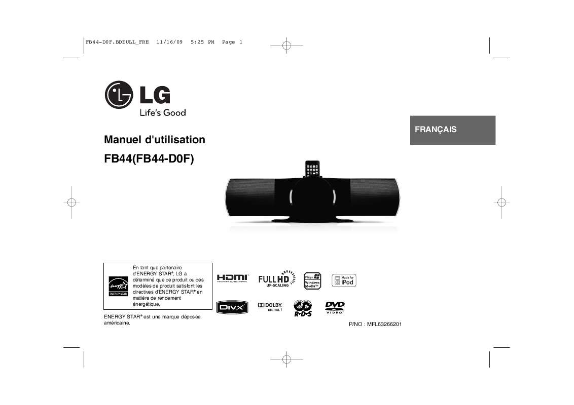 Guide utilisation LG FB44  de la marque LG