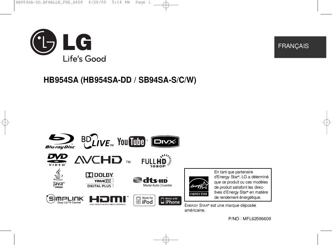 Guide utilisation LG HB954SA  de la marque LG