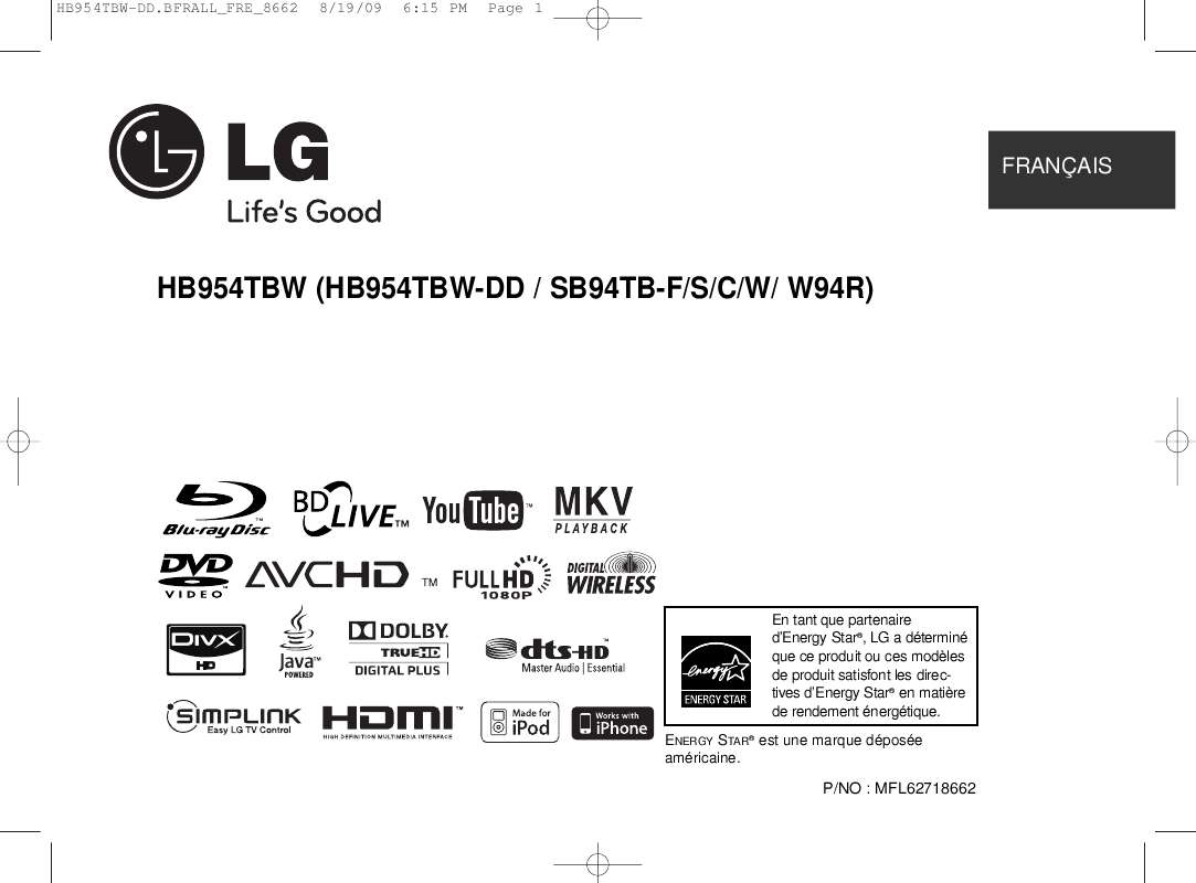 Guide utilisation LG HB954TBW  de la marque LG