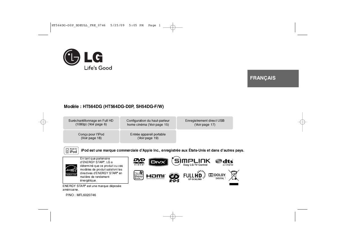 Guide utilisation LG HT564DG  de la marque LG