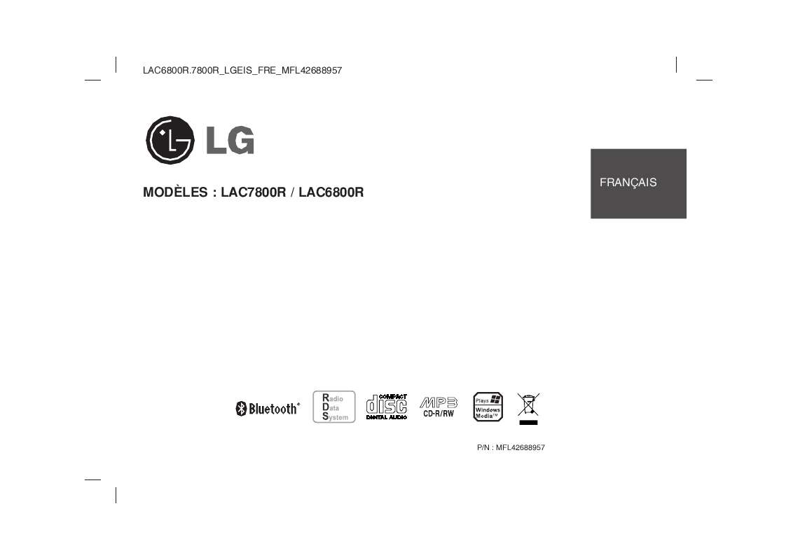 Guide utilisation LG LAC7800RN  de la marque LG