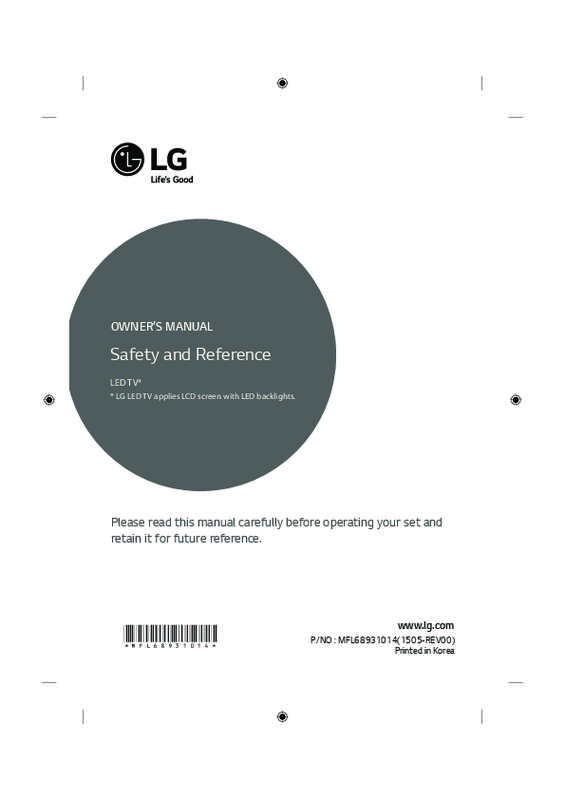 Guide utilisation LG 65UF778V  de la marque LG