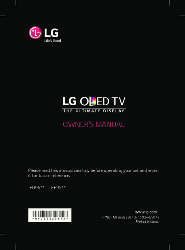 Guide utilisation LG 55EG920V  de la marque LG