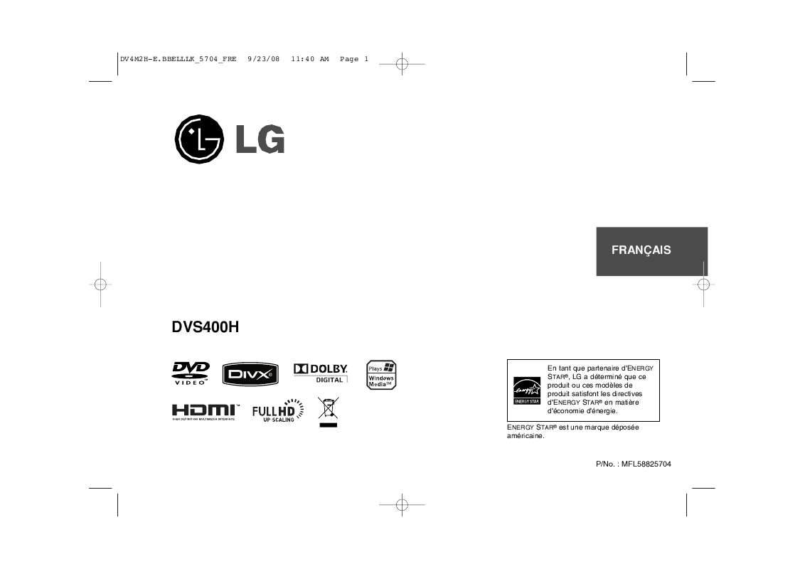 Guide utilisation LG DVS400H  de la marque LG