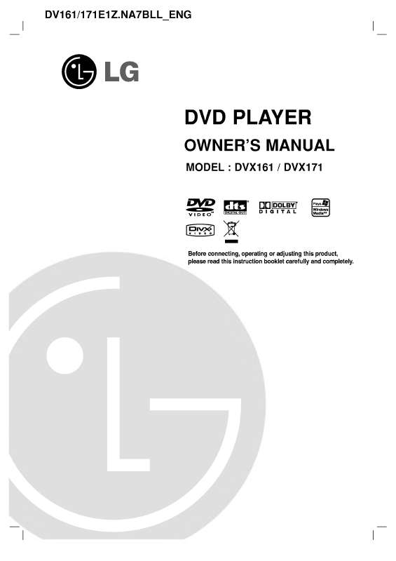 Guide utilisation LG DVX161  de la marque LG