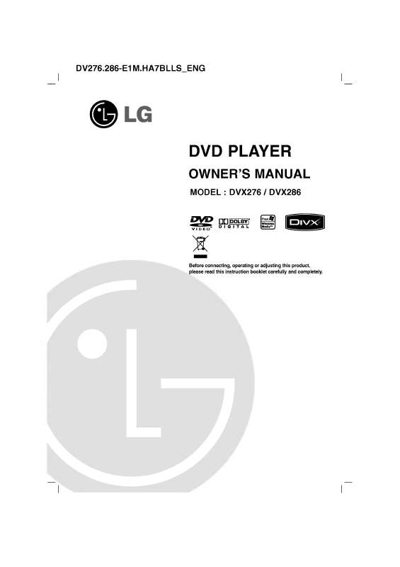 Guide utilisation LG DVX276  de la marque LG