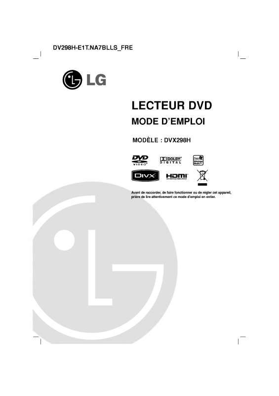 Guide utilisation LG DVX298H  de la marque LG