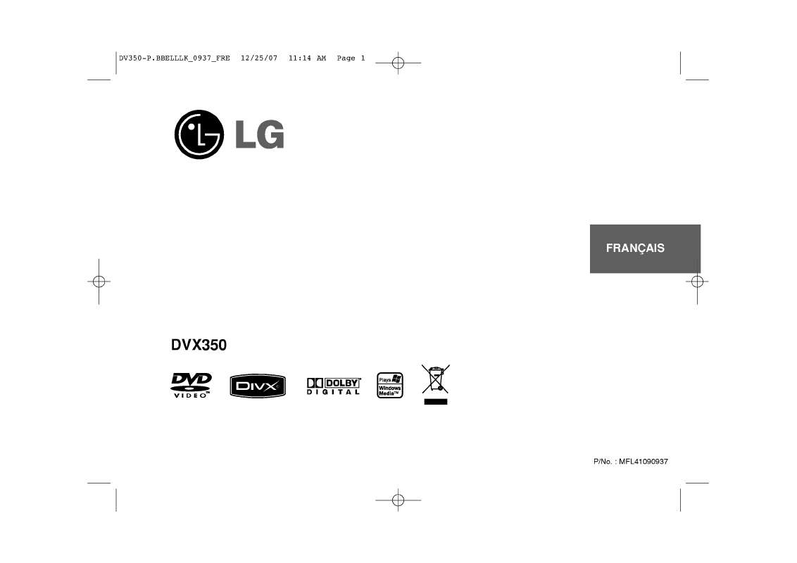 Guide utilisation LG DVX350  de la marque LG