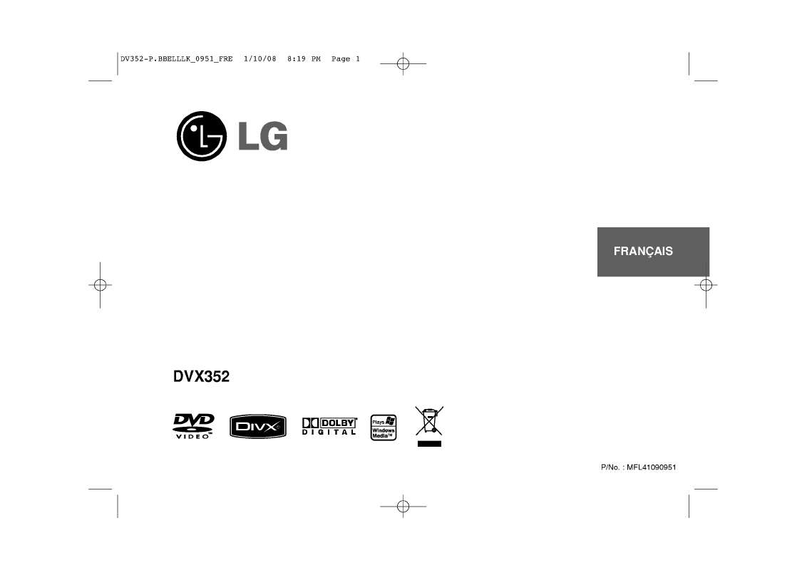 Guide utilisation LG DVX352  de la marque LG