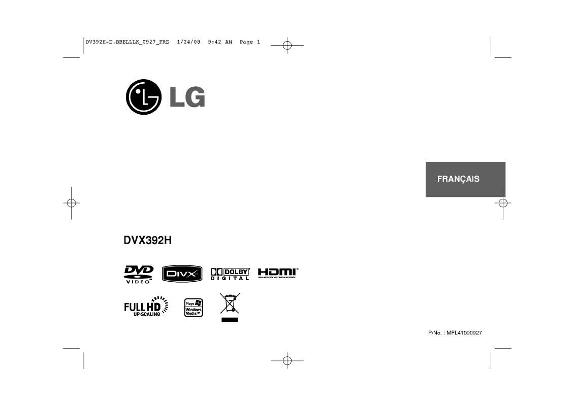 Guide utilisation LG DVX392H  de la marque LG