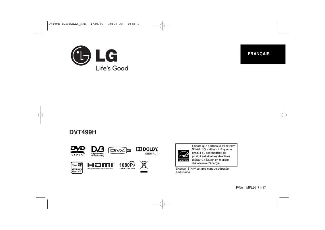 Guide utilisation LG DVT499H  de la marque LG