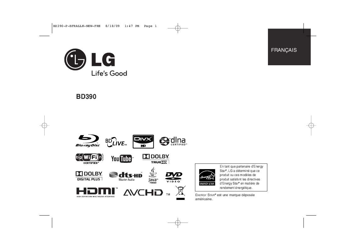 Guide utilisation LG BD390  de la marque LG