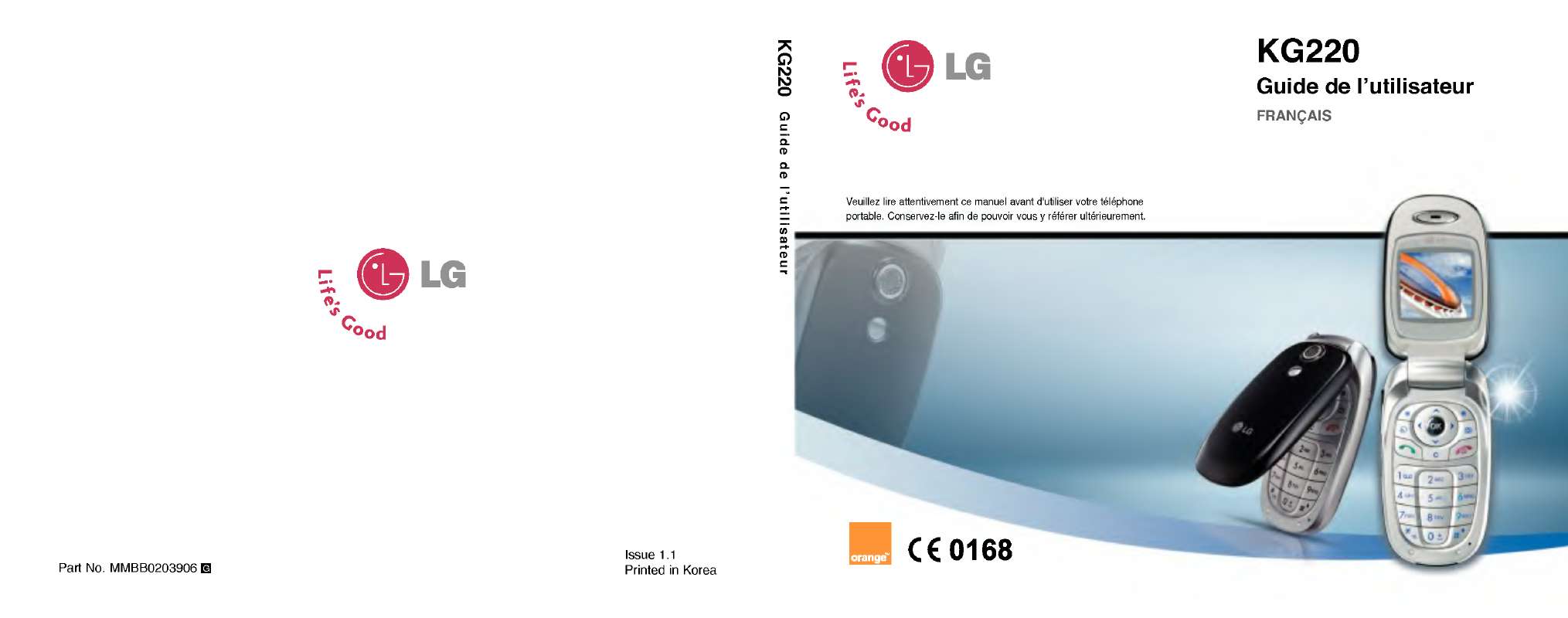 Guide utilisation LG KG220  de la marque LG