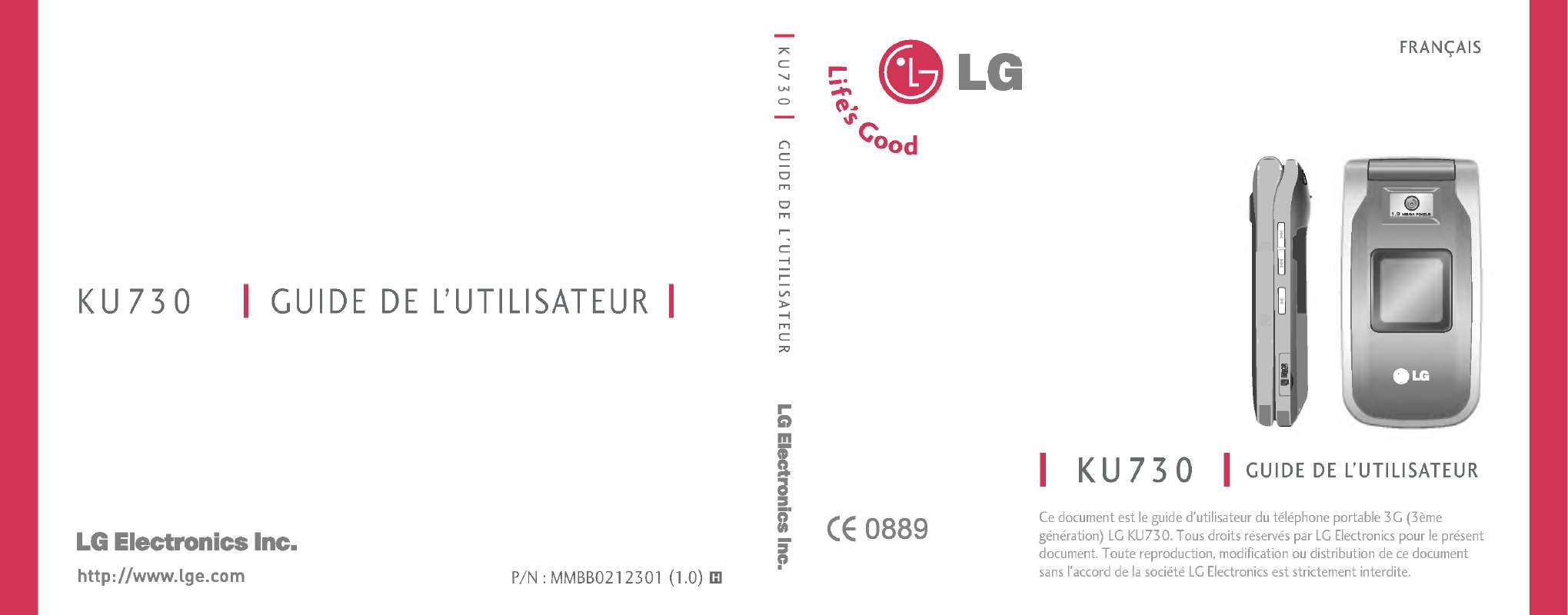 Guide utilisation LG KU730  de la marque LG