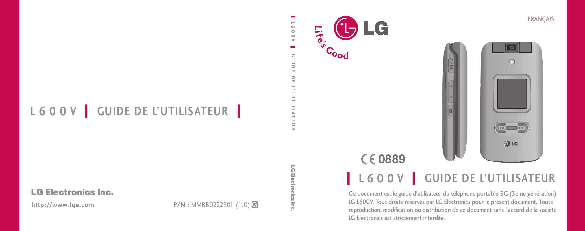 Guide utilisation LG L600V  de la marque LG