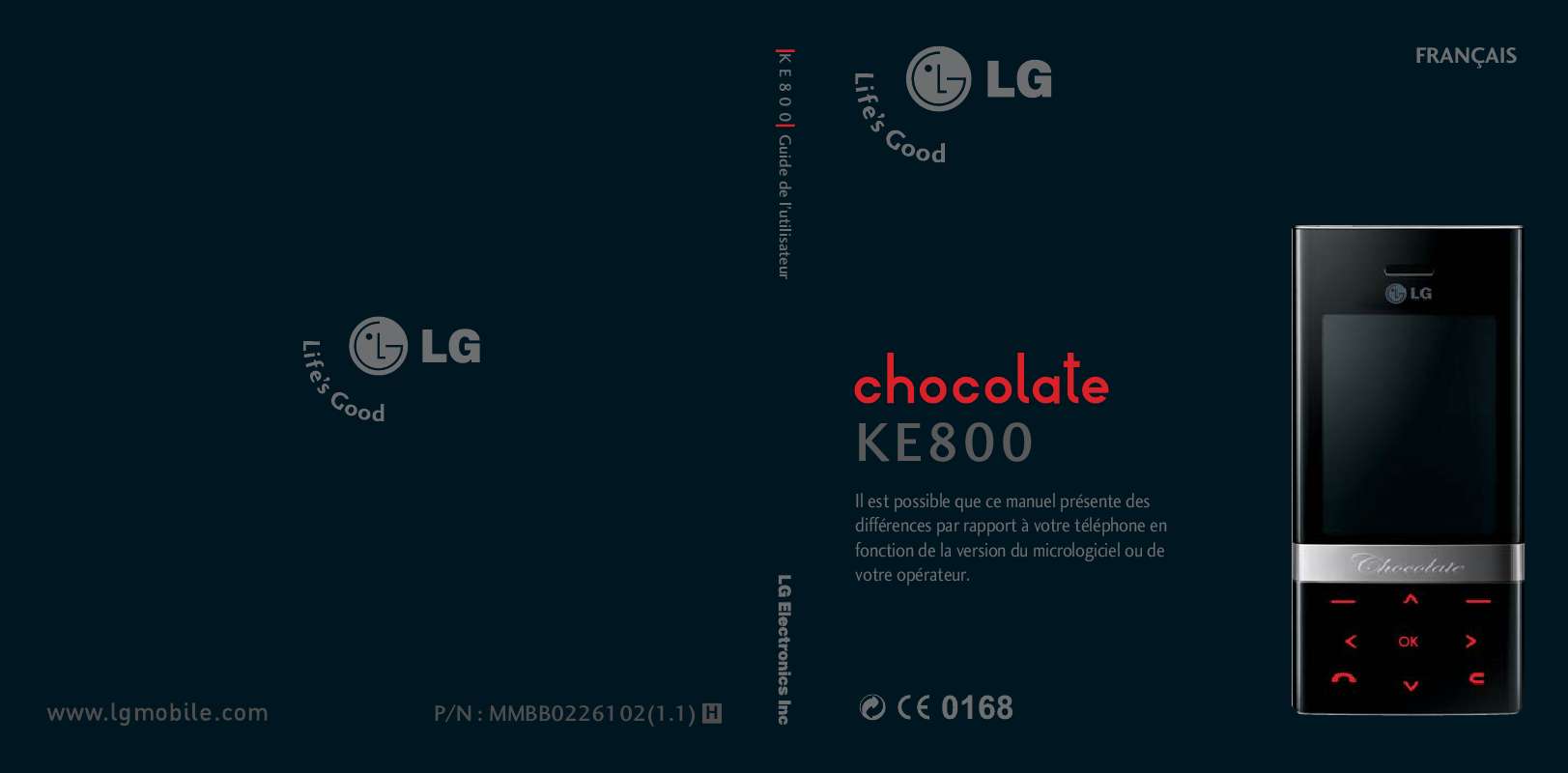 Guide utilisation LG KE800  de la marque LG