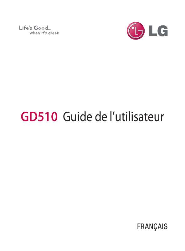 Guide utilisation LG GD510  de la marque LG